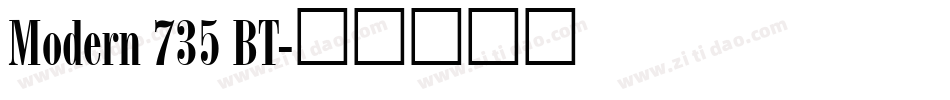 Modern 735 BT字体转换